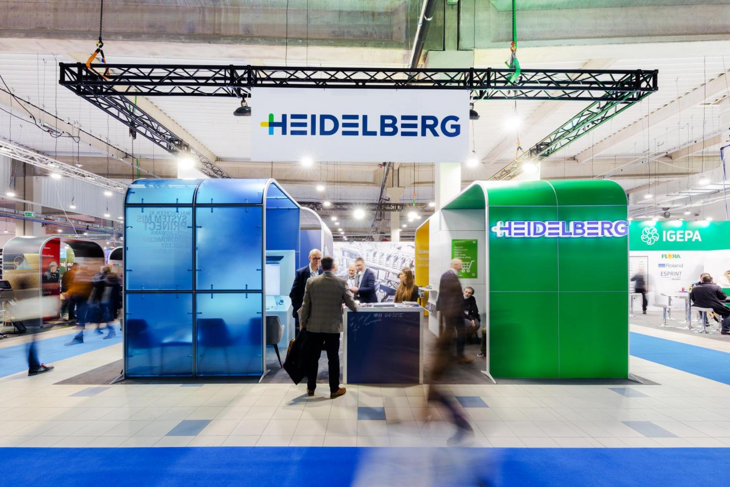 Stoisko na targi marki Heidelberg - projekt i realizacja Clever Frame