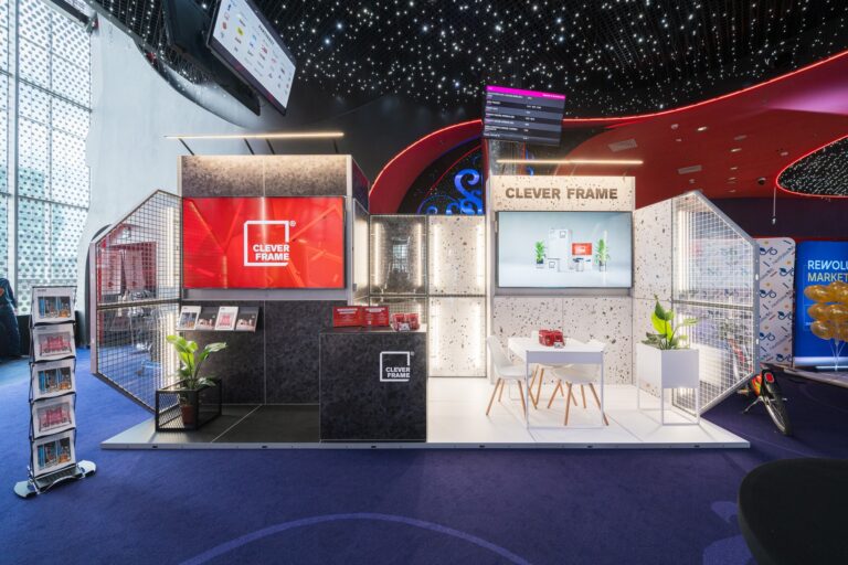 Modułowe stoisko targowe Clever Frame - projekt zaprezentowany podczas 17. edycji I love marketing & technology