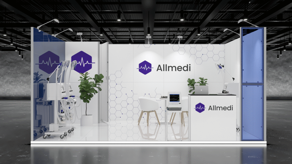 Stoisko na targi Dental Medica Show i inne targi medyczne — projekt Clever Frame