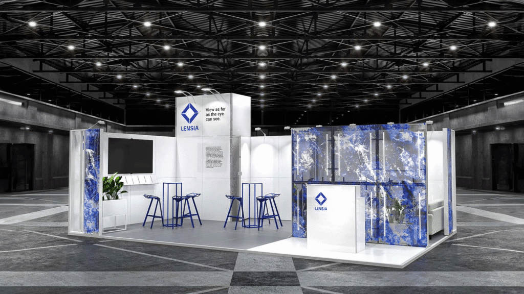 Stoisko na targi Dental Medica Show i inne targi medyczne — projekt Clever Frame