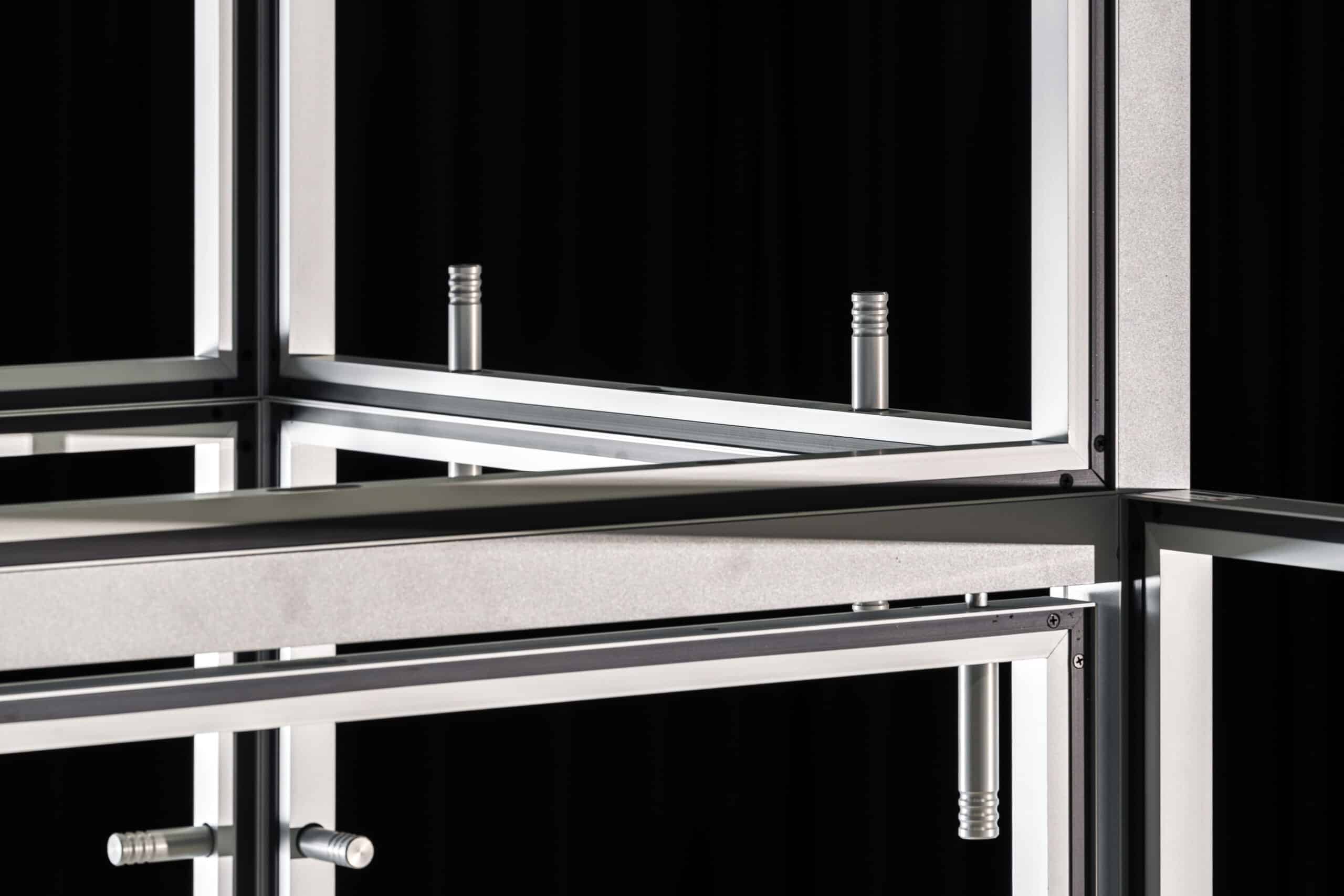 Stoisko targowe wielokrotnego użytku — aluminiowa konstrukcja Clever Frame