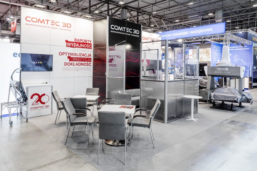 Stoisko targowe COMTEC 3D na targach przemysłowych STOM-TOOL 2025 w Kielcach