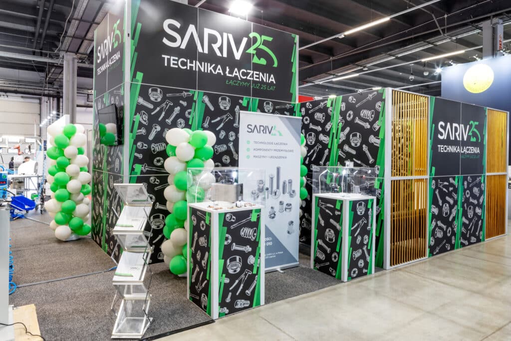 Stoisko targowe Sariv na targach przemysłowych STOM-TOOL 2025 w Kielcach