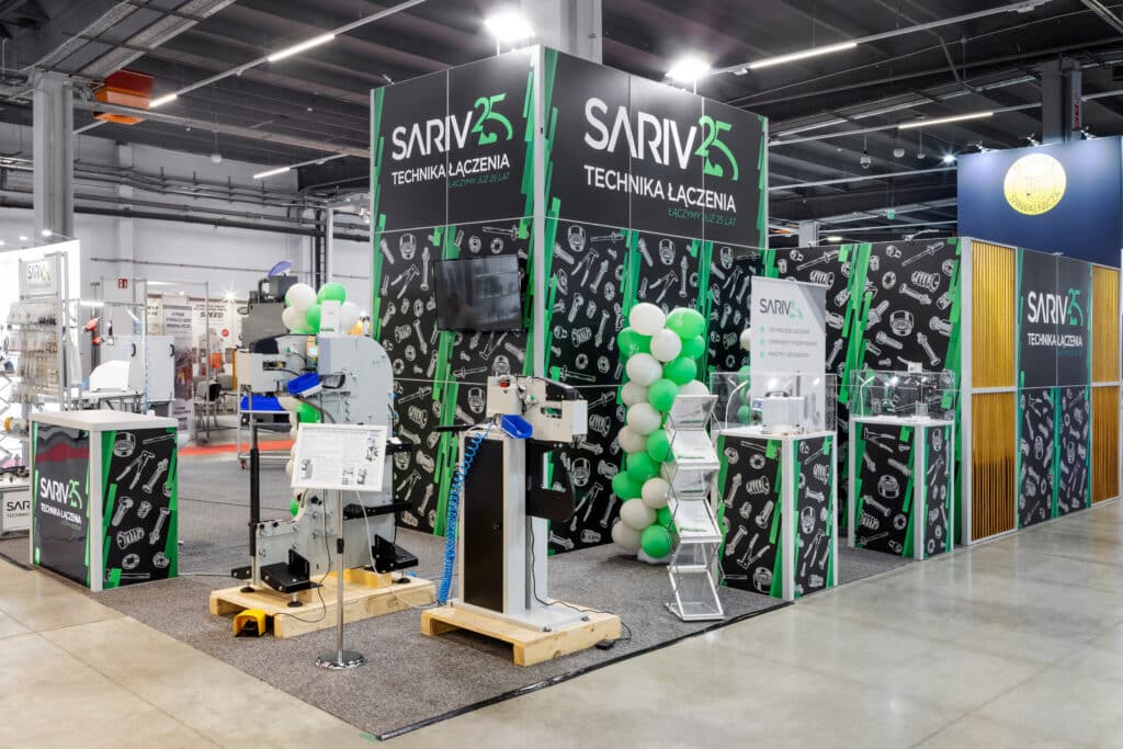 Stoisko targowe Sariv na targach przemysłowych STOM-TOOL 2025 w Kielcach