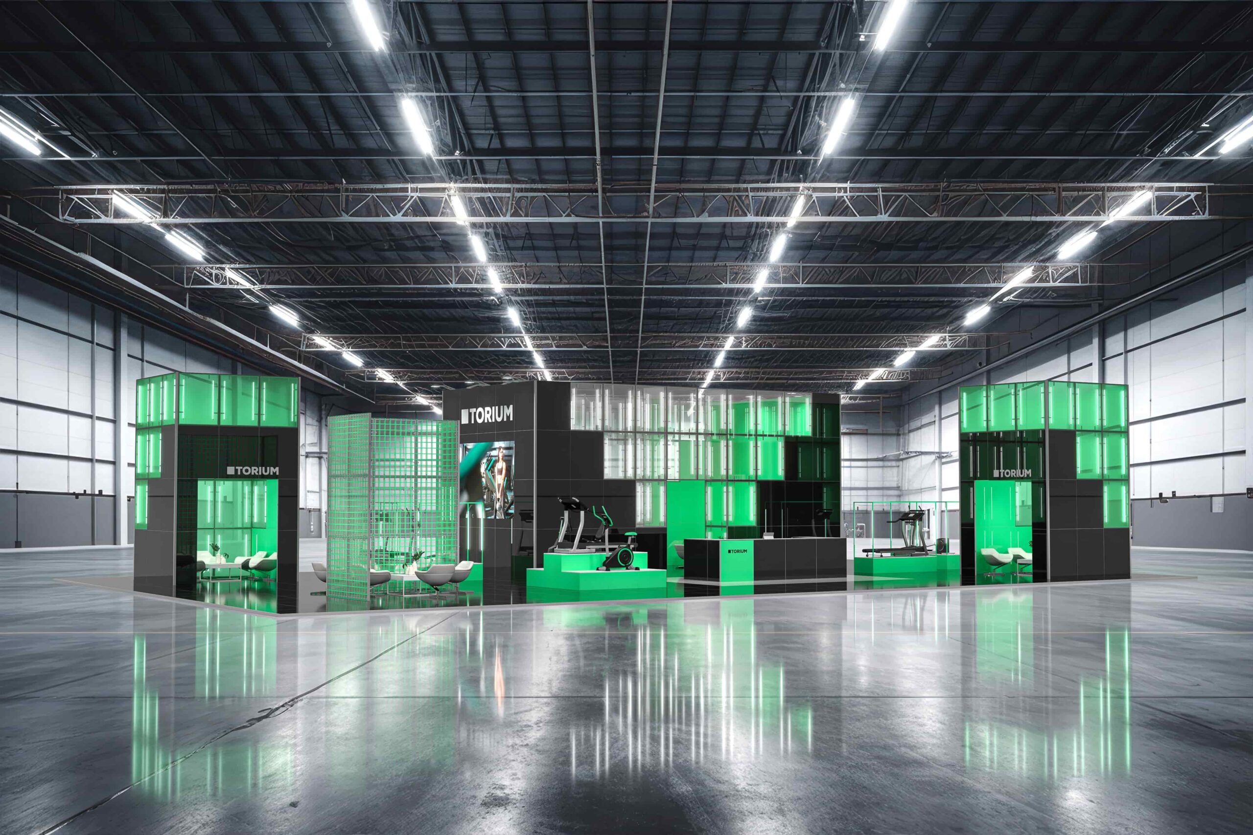 duże stoisko targowe - storytelling marki