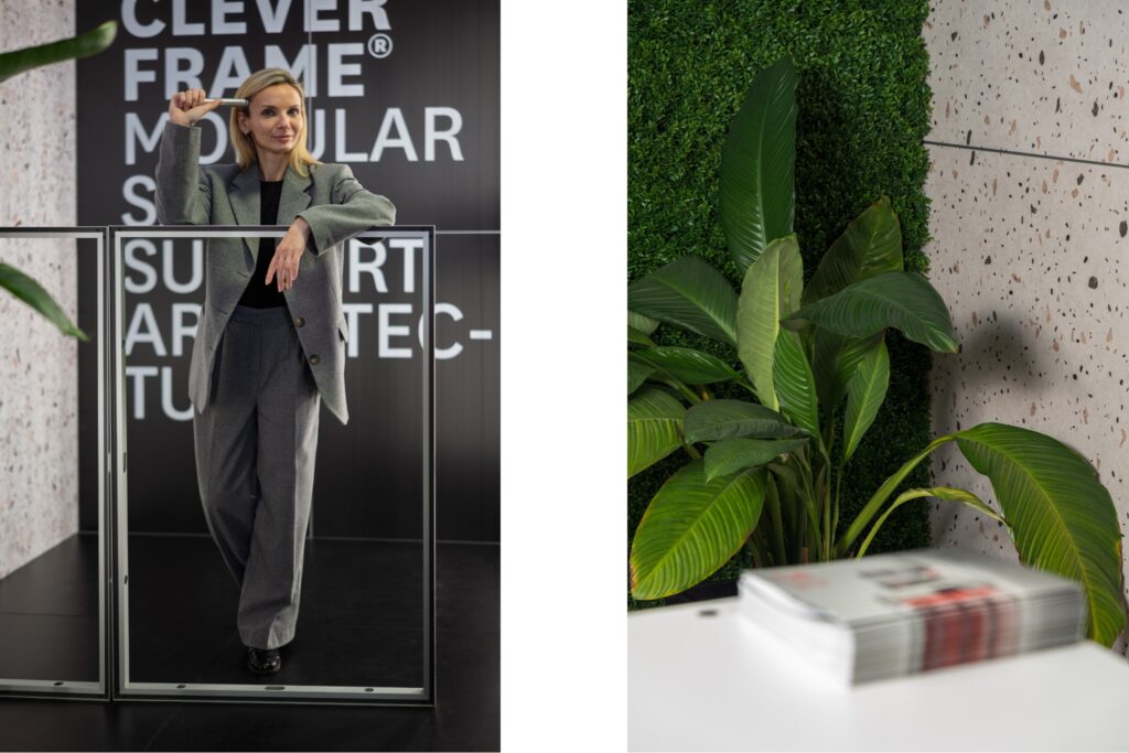 Showroom Clever Frame we Wrocławiu, w którym prezentowane są stoiska na targi