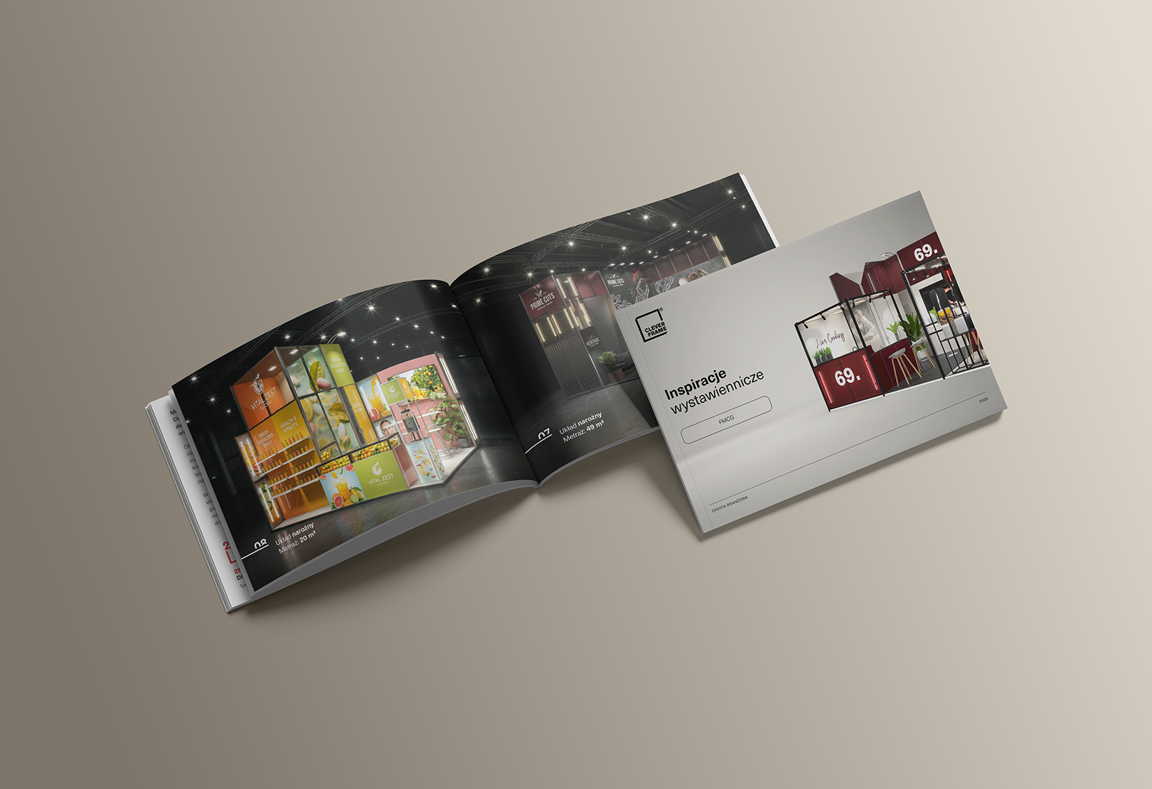 Katalog PDF – stoiska targowe dla branży FMCG – Clever Frame