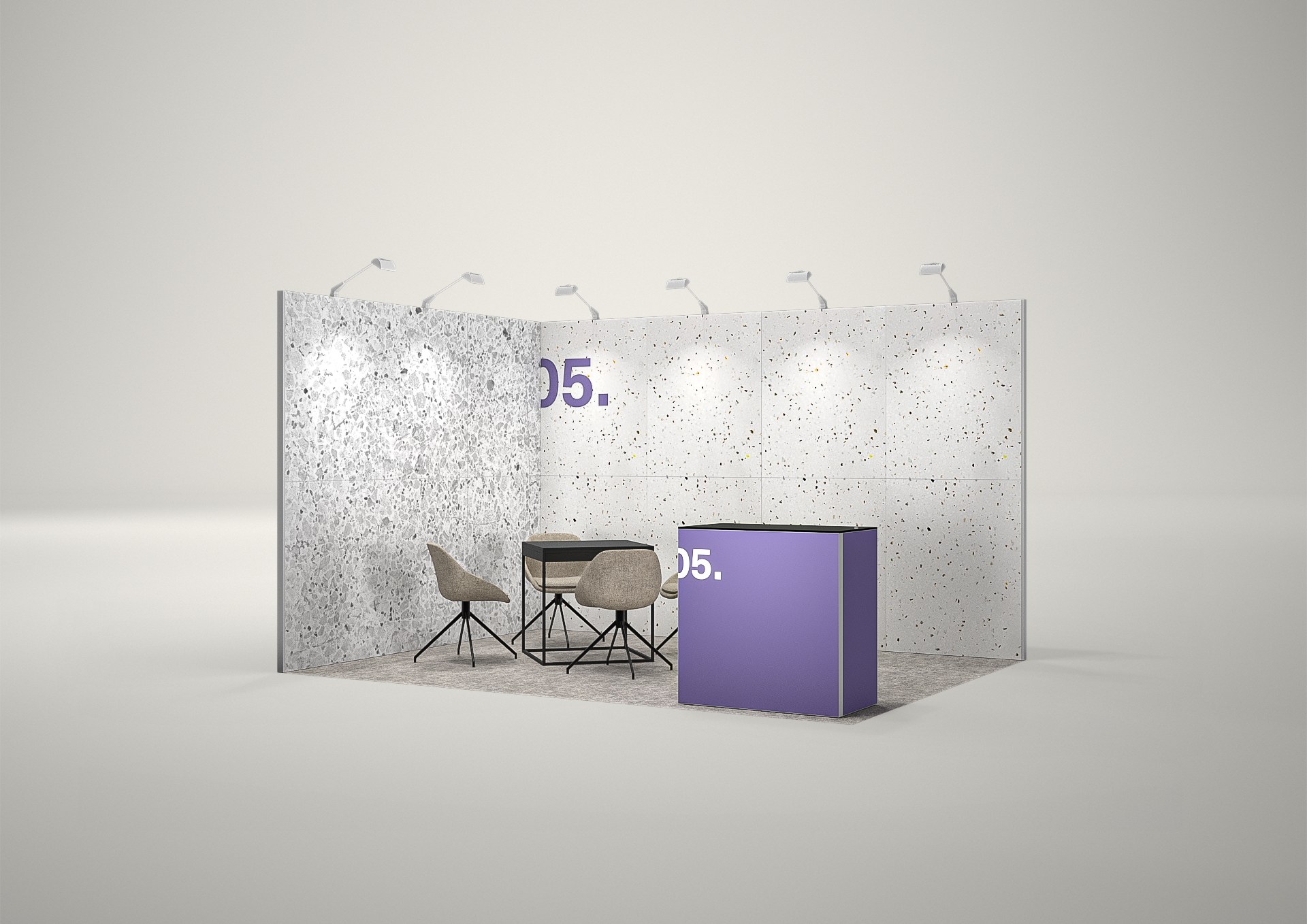 Stoisko targowe narożne 4x3m (12m²) – funkcjonalne stoisko narożne