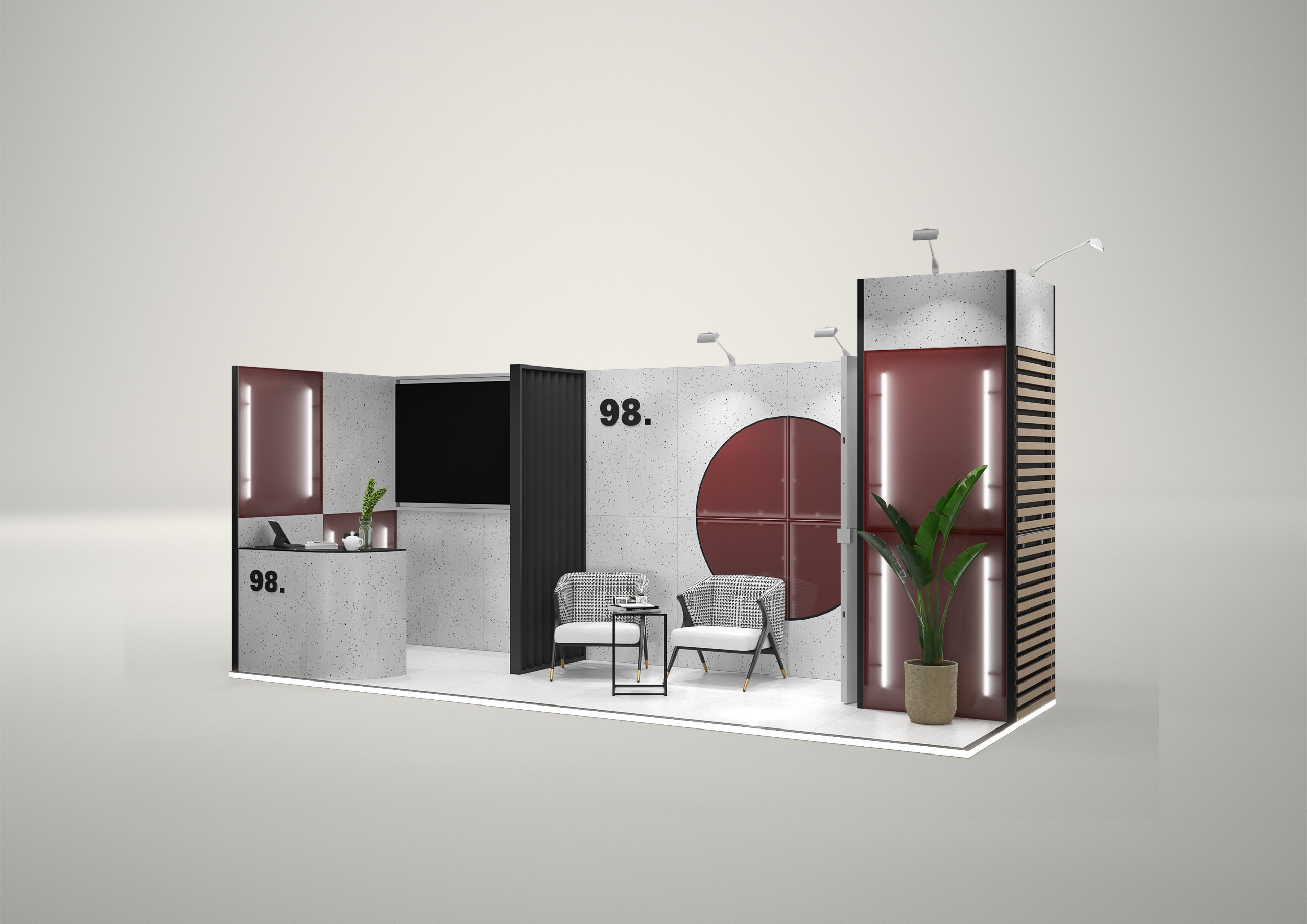 Stoisko targowe narożne 6x2m (12m²) – profesjonalne stoisko narożne