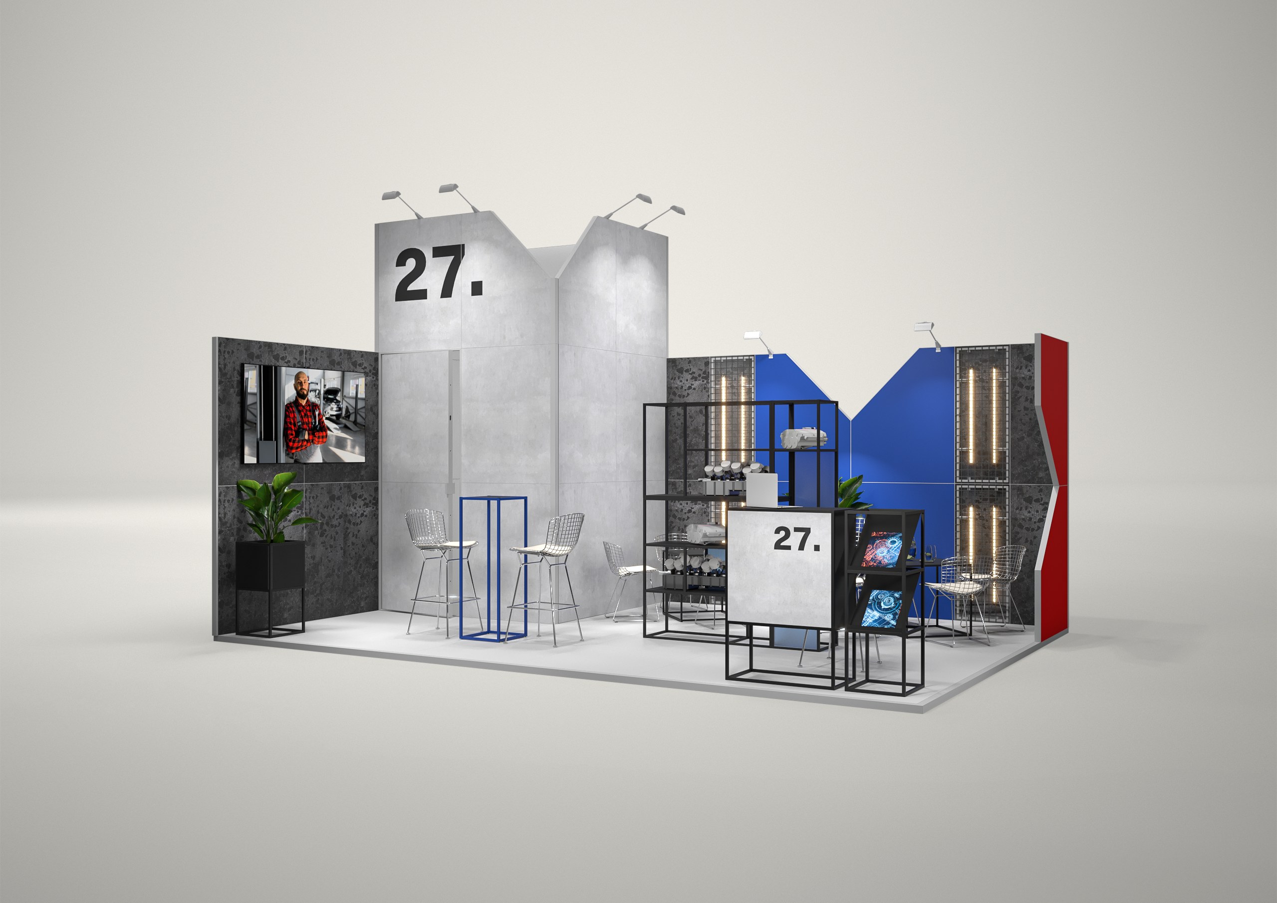 Stoisko targowe narożne 6x4m (24m²) – funkcjonalne stoisko narożne